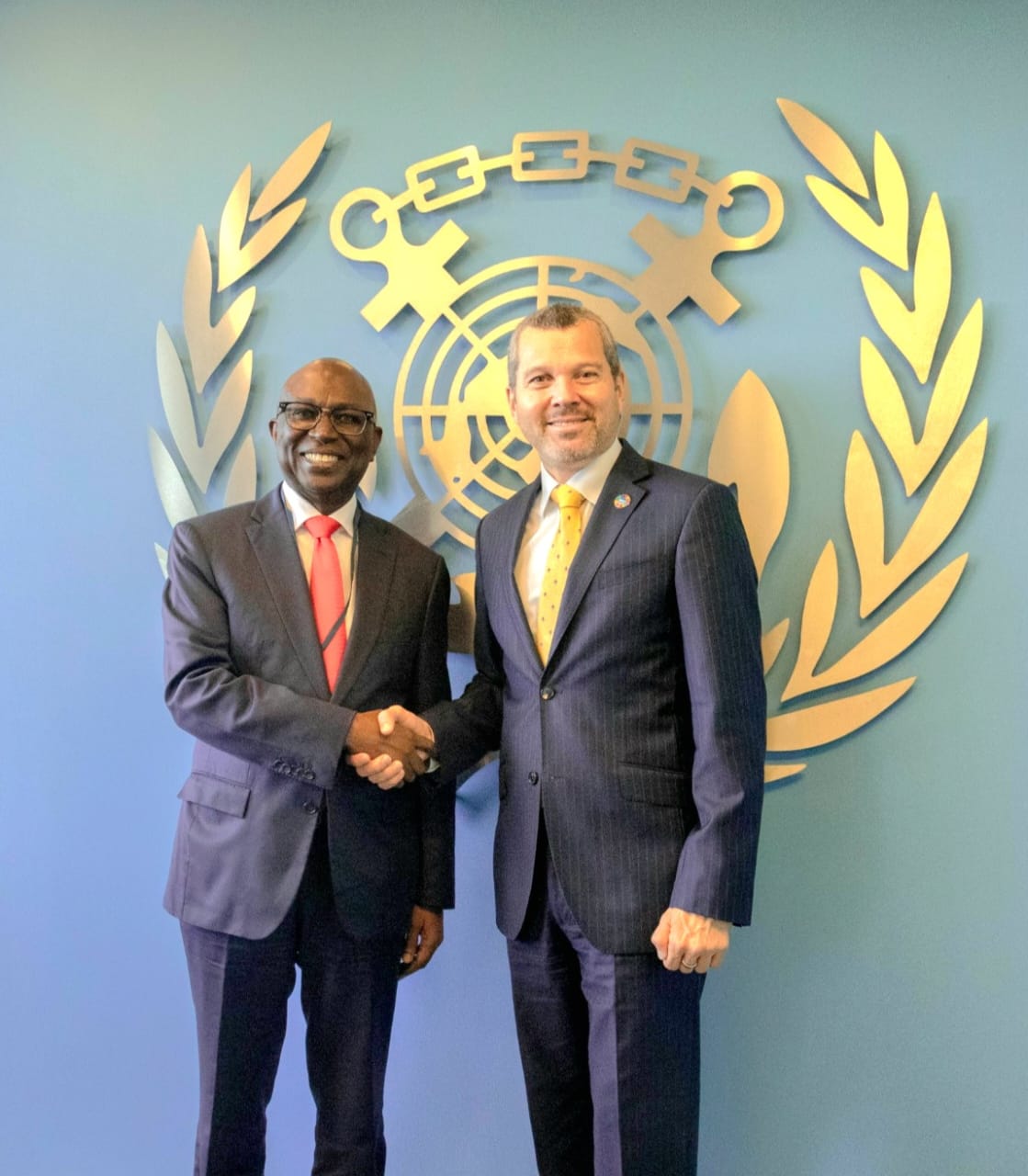 IMPROVED MARITIME SECURITY: IMO SECRETARY GENERAL, DOMINGUEZ  THUMBS-UP NIMASA …As He Meets Mobereola